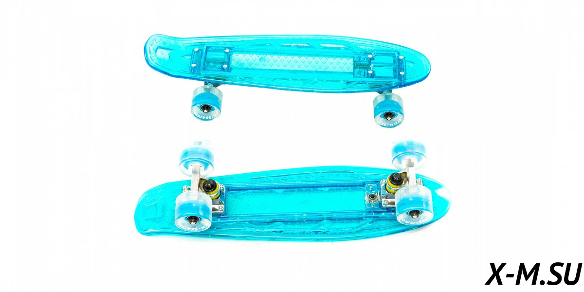 Скейтборд KROSTEK 22" пластик PC22 #5 / BLUE / LED Скейтборд KROSTEK 22" пластик PC22 #5 / BLUE / LED