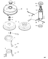 Маховик и стартер 2-Х ТАКТНОГО ПЛМ MERCURY 75 Серийный номер от 0G760300 до 0T979999