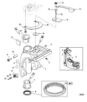Поворотный кронштейн 4-Х ТАКТНОГО ПЛМ MERCURY 50 Серийный номер от 0P515897 и выше