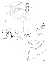 Верх капота 2-Х ТАКТНОГО ПЛМ MERCURY 90 Серийный номер от 0P325500 и выше