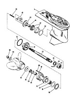 Корпус шестерни (карданный вал) 2-Х ТАКТНОГО ПЛМ MERCURY 75 Серийный номер от 0C222000 до 0D283221