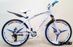 Велосипед на литых дисках стиль Мерседес белый