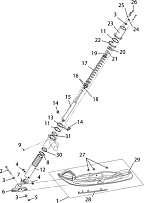 Подвеска передняя и лыжа снегохода ТАЙГА ВАРЯГ 550
