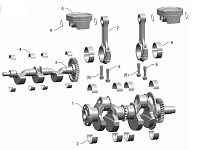 Механизм кривошипно-шатунный снегохода ТАЙГА БАРС 850