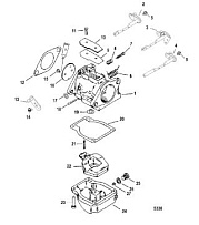 Карбюратор 2-Х ТАКТНОГО ПЛМ MERCURY 60 Серийный номер от 0G590000 до 0G760299