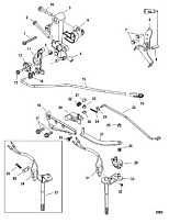 Рычаг переключения передач, румпель 4-Х ТАКТНОГО ПЛМ MERCURY 60 Серийный номер от 0T409000 до 1B344306