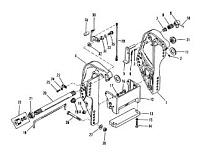 Кронштейн транца (50/60)(S/N: 0D181999 и ниже) 2-Х ТАКТНОГО ПЛМ MERCURY 55 Серийный номер от 0D000750 до 0G290584