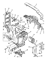 Опорные кронштейны капота 2-Х ТАКТНОГО ПЛМ MERCURY 50EO Серийный номер от 9469200 до 9683054