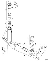 Компоненты гидроподъема (Часть 1) 4-Х ТАКТНОГО ПЛМ MERCURY 40 Серийный номер от 1B227000 до 1B344398