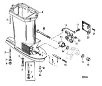 Корпус ведущего вала 2-Х ТАКТНОГО ПЛМ MERCURY 55 Серийный номер от 0G590000 до 0G760299