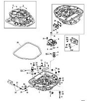 Масляный насос / Переходная пластина(верхняя) 4-Х ТАКТНОГО ПЛМ MERCURY 135 Серийный номер от 1B2270001 до 1B381711