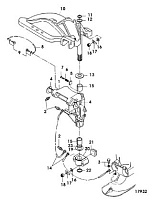 Поворотный кронштейн 2-х тактного ПЛМ MERCURY 25 М Серийный номер от 0N055505 и выше