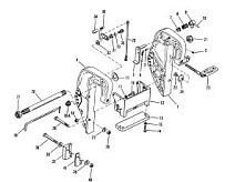Зажимной кронштейн (ручной) (S/N: 0D1812000 и выше) 2-Х ТАКТНОГО ПЛМ MERCURY 55 Серийный номер от 0D000750 до 0G290584