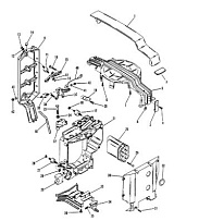 Опорные кронштейны капота 2-Х ТАКТНОГО ПЛМ MERCURY 60 Серийный номер от 7208333 до 0A721307