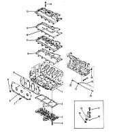 Выхлопной коллектор и крышки 2-Х ТАКТНОГО ПЛМ MERCURY 60 Серийный номер от 7208333 до 0A721307