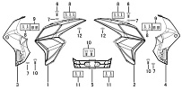 Облицовка бензобака МОТОЦИКЛА Racer RC250CK-N Fighter