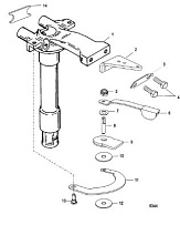 Поворотная труба 2-Х ТАКТНОГО ПЛМ MERCURY 50EO Серийный номер от 0P017000 до 0P325499
