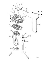 Выхлопная труба 2-Х ТАКТНОГО ПЛМ MERCURY 55 Серийный номер от 0G760300 до 0T979999