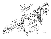 Кронштейн транца (электрический) 2-Х ТАКТНОГО ПЛМ MERCURY 55 Серийный номер от 9973100 до 0P016999