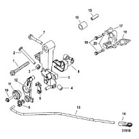 Дроссельная тяга, Jet 4-Х ТАКТНОГО ПЛМ MERCURY 60 Серийный номер от 0P515897 и выше